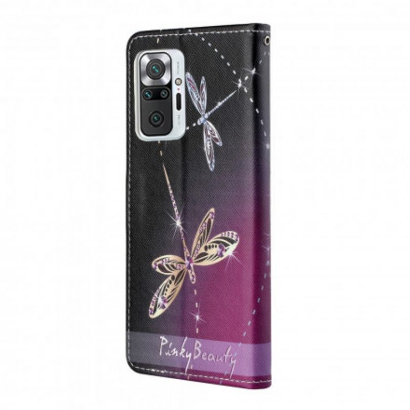 Κάλυμμα Xiaomi Redmi Note 10 Pro με κορδονι Strappy Dragonflies