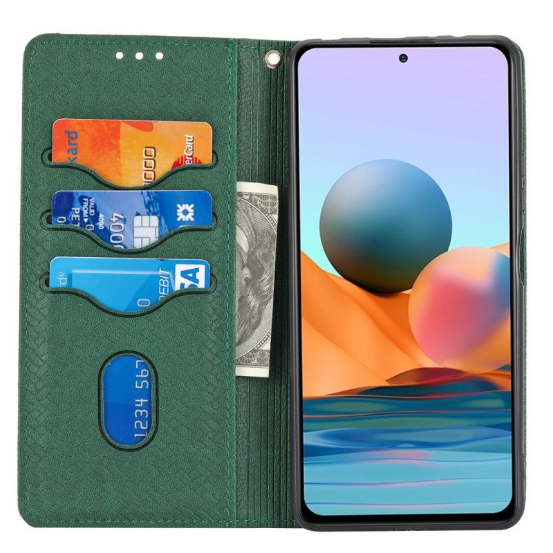 Κάλυμμα Xiaomi Redmi Note 10 Pro με κορδονι Στυλ Υφαντό Δέρμα Με Λουράκια