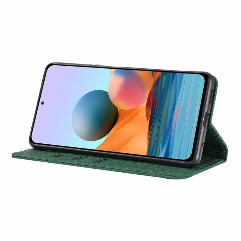 Κάλυμμα Xiaomi Redmi Note 10 Pro με κορδονι Στυλ Υφαντό Δέρμα Με Λουράκια