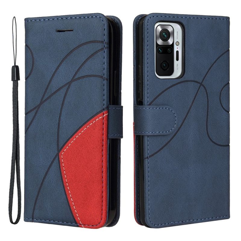 Θήκη Flip Xiaomi Redmi Note 10 Pro Δίχρωμο Signature Faux Leather