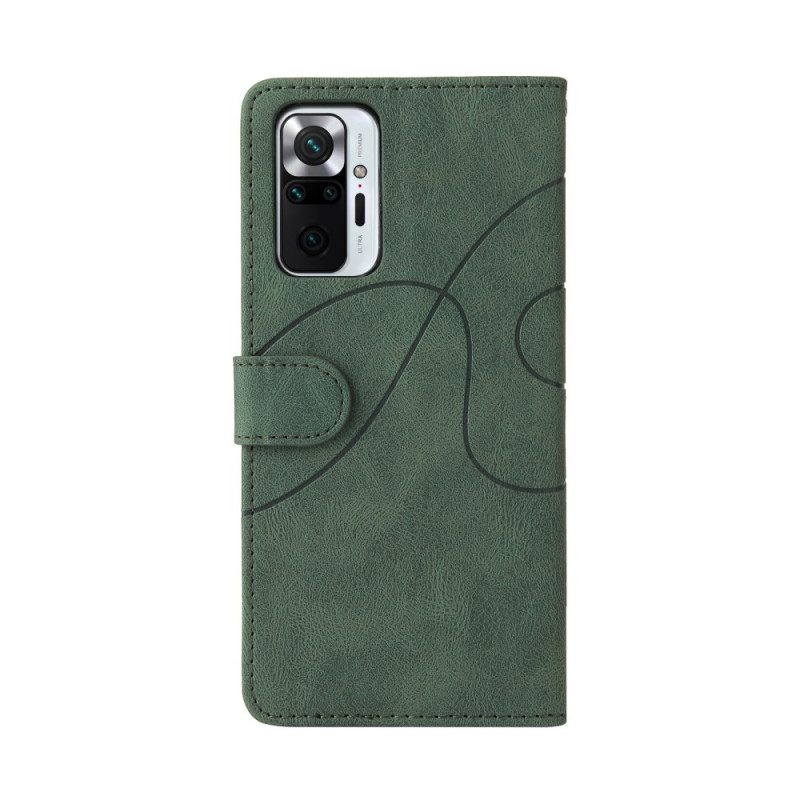 Θήκη Flip Xiaomi Redmi Note 10 Pro Δίχρωμο Signature Faux Leather