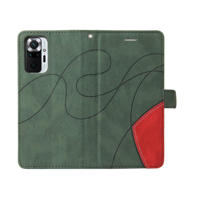 Θήκη Flip Xiaomi Redmi Note 10 Pro Δίχρωμο Signature Faux Leather