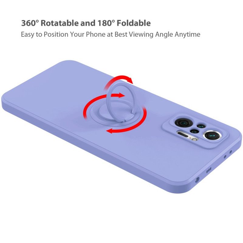 Θήκη Xiaomi Redmi Note 10 Pro Δαχτυλίδι Και Κορδόνι Υγρής Σιλικόνης