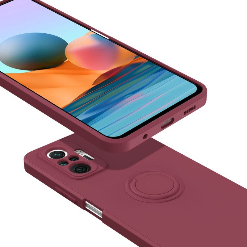 Θήκη Xiaomi Redmi Note 10 Pro Δαχτυλίδι Και Κορδόνι Υγρής Σιλικόνης