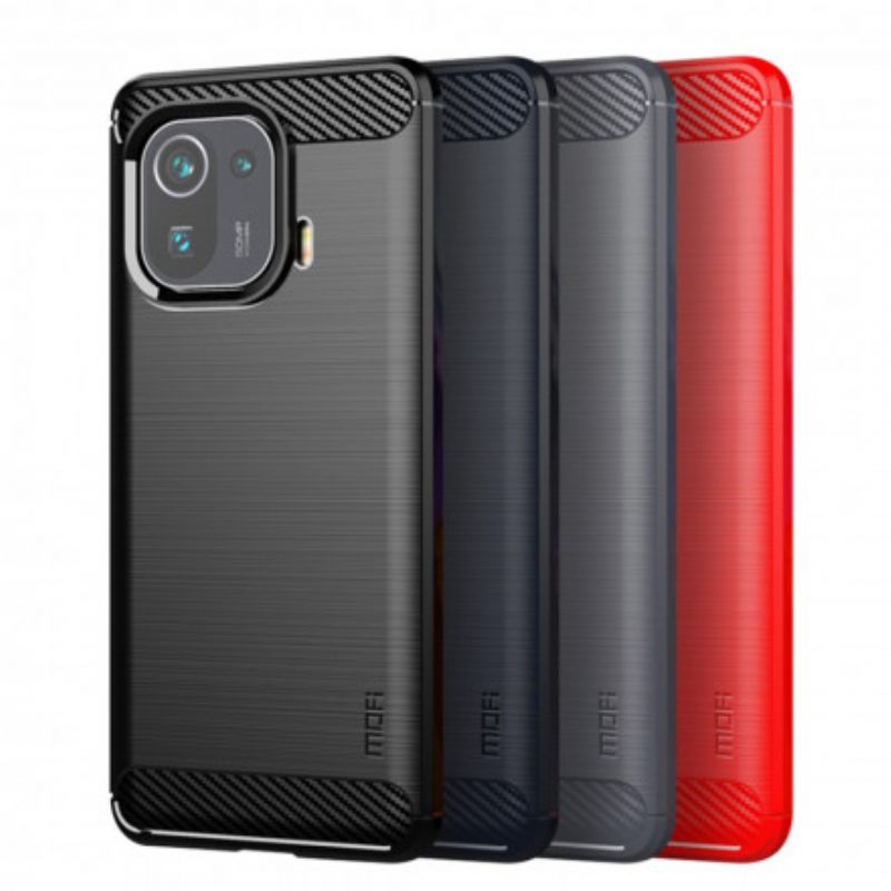 θηκη κινητου Xiaomi Mi 11 Pro Mofi Brushed Carbon Fiber