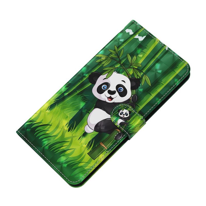 δερματινη θηκη OnePlus 10 Pro 5G με κορδονι Strappy Panda