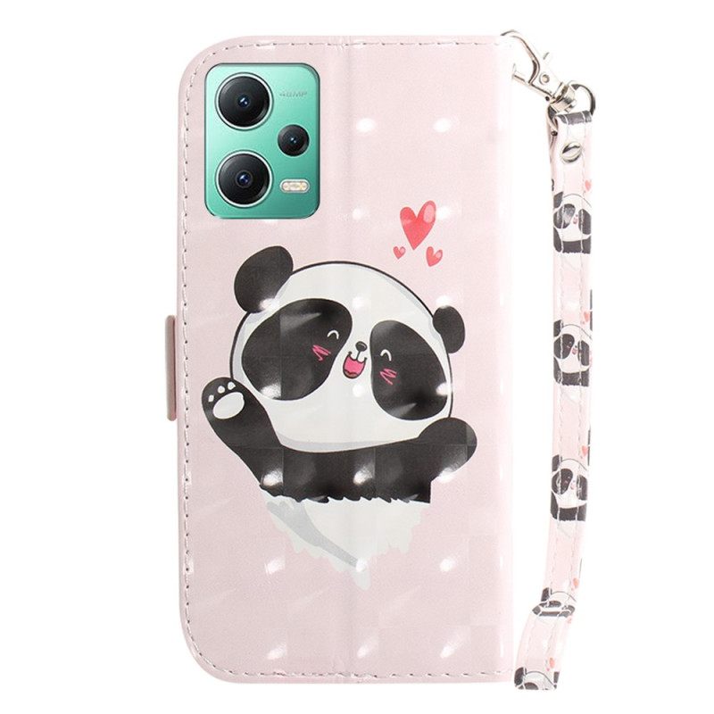 Κάλυμμα Poco X5 5G με κορδονι Panda Love With Lanyard