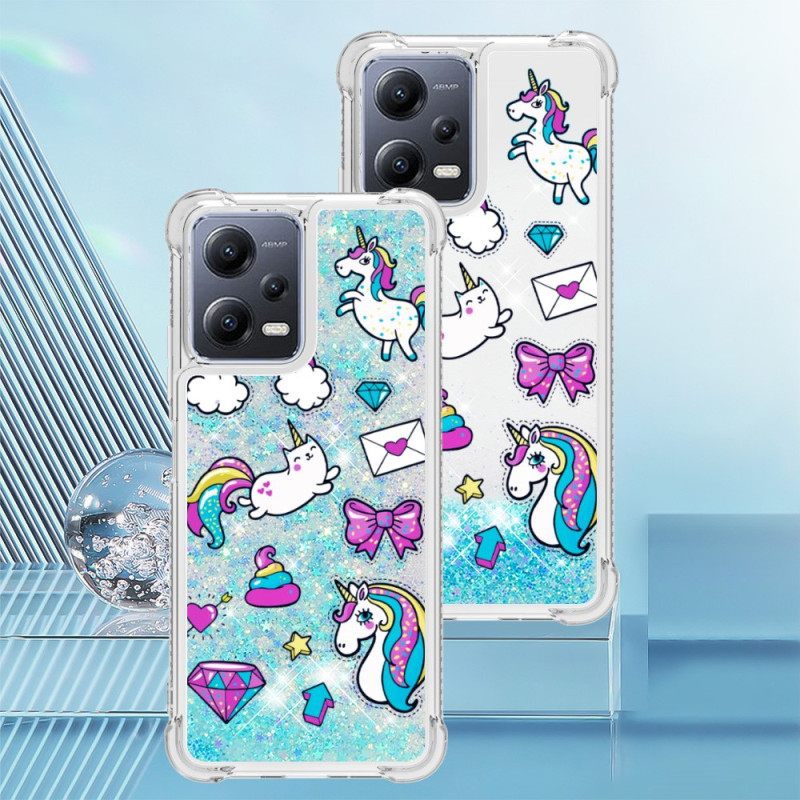 Θήκη Poco X5 5G Glitter Unicorns