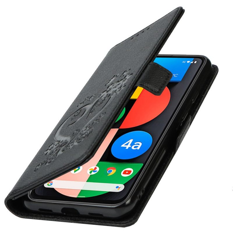 Θήκη Flip Google Pixel 4A 5G με κορδονι Strappy Heart