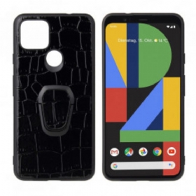 Θήκη Google Pixel 4A 5G Δαχτυλίδι-στήριγμα Σε Στυλ Κροκόδειλου