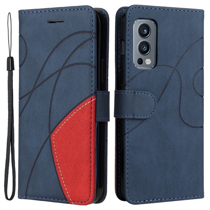 Κάλυμμα OnePlus Nord 2 5G Δίχρωμο Signature Faux Leather