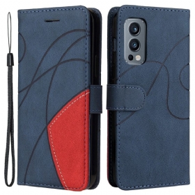 Κάλυμμα OnePlus Nord 2 5G Δίχρωμο Signature Faux Leather