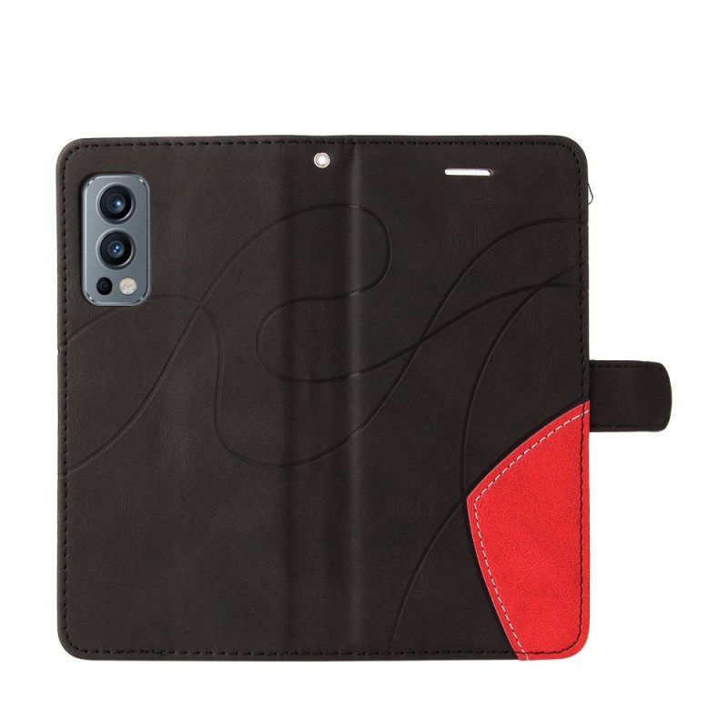 Κάλυμμα OnePlus Nord 2 5G Δίχρωμο Signature Faux Leather