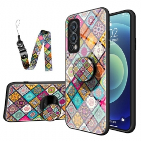 θηκη κινητου OnePlus Nord 2 5G Μαγνητική Θήκη Patchwork