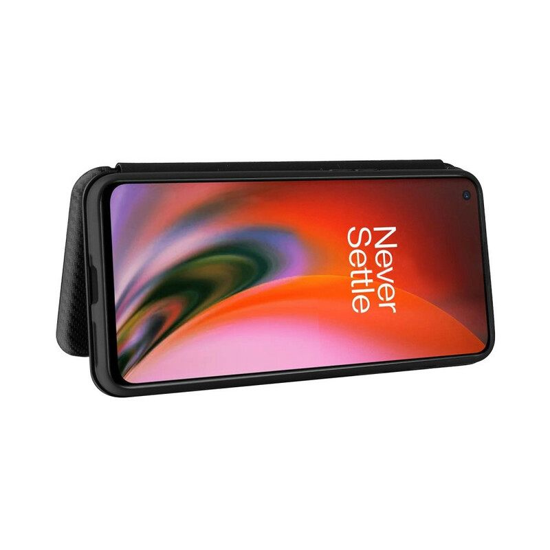 θηκη κινητου OnePlus Nord 2 5G Θήκη Flip Έγχρωμη Σιλικόνη Άνθρακα