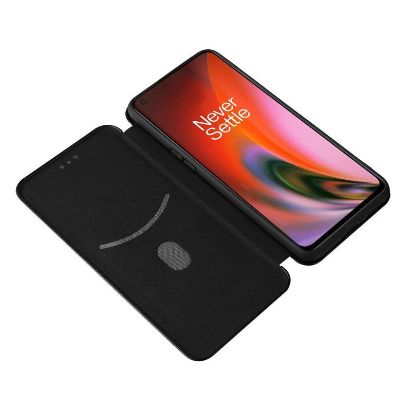 θηκη κινητου OnePlus Nord 2 5G Θήκη Flip Έγχρωμη Σιλικόνη Άνθρακα