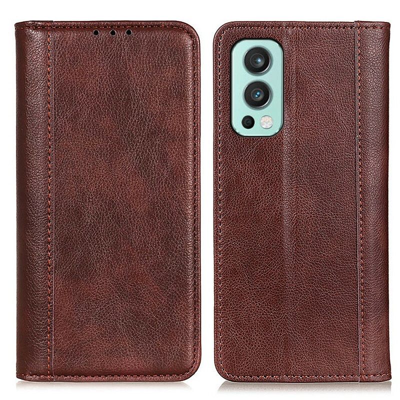 θηκη κινητου OnePlus Nord 2 5G Θήκη Flip Έκδοση Litchi Split Leather