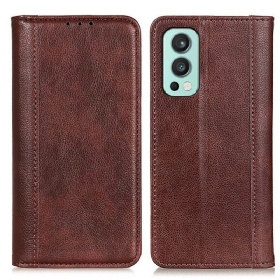 θηκη κινητου OnePlus Nord 2 5G Θήκη Flip Έκδοση Litchi Split Leather