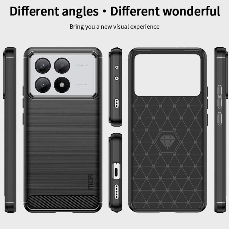 Κάλυμμα Poco X6 Pro 5g Θήκες Κινητών Mofi Brushed Carbon Fiber