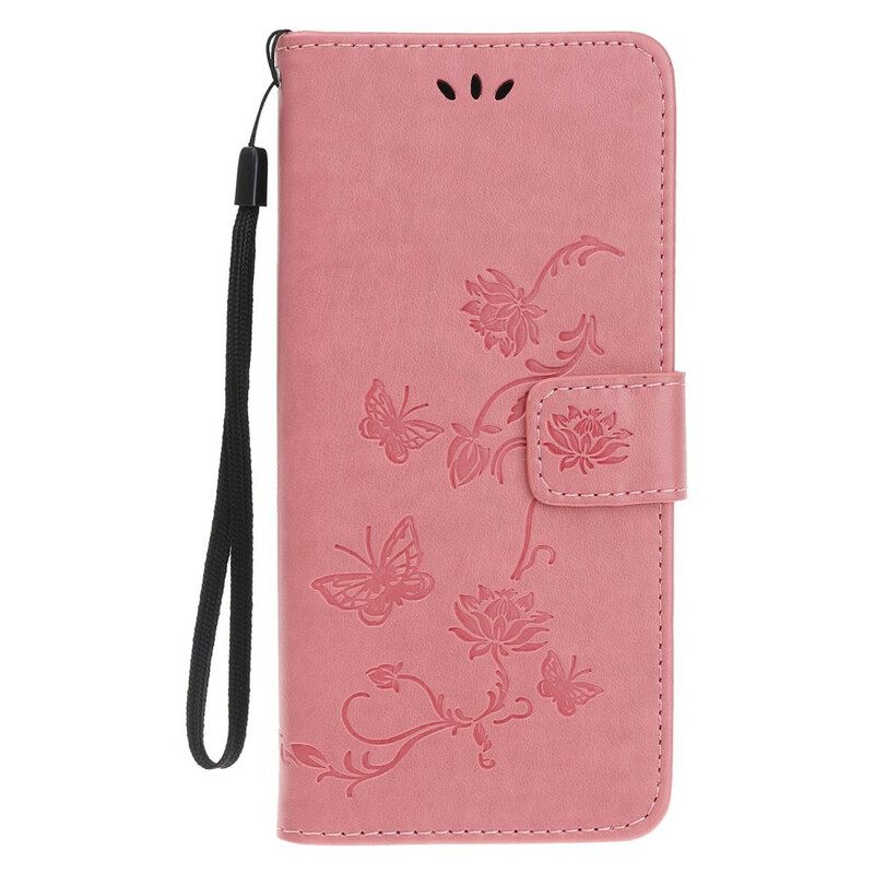 δερματινη θηκη iPhone 11 Pro με κορδονι Strappy Floral