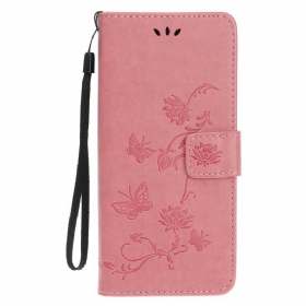 δερματινη θηκη iPhone 11 Pro με κορδονι Strappy Floral