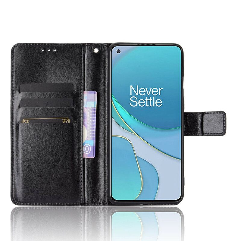 Κάλυμμα OnePlus 8T Λαμπερό Ψεύτικο Δέρμα