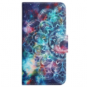 δερματινη θηκη Samsung Galaxy A13 με κορδονι Flashy Strappy Mandala