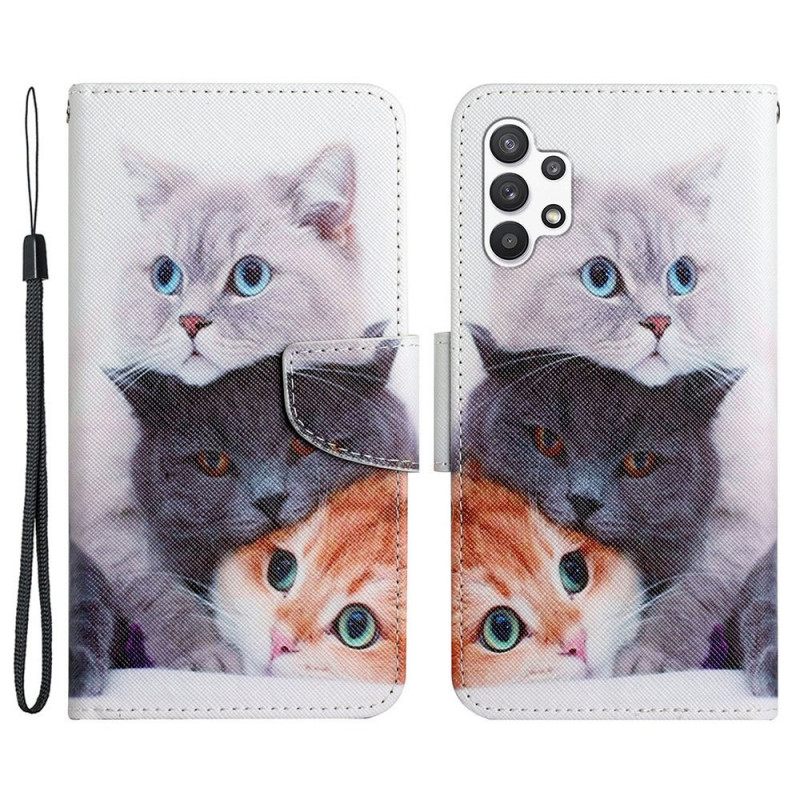 Κάλυμμα Samsung Galaxy A13 Tales Of Cats With Lanyard