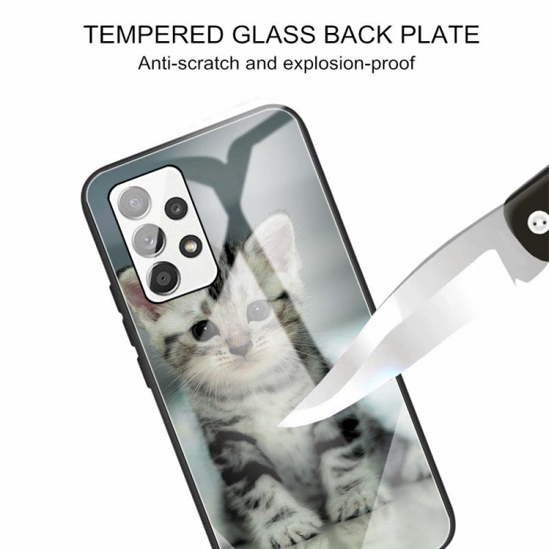 Θήκη Samsung Galaxy A13 Kitten Tempered Glass