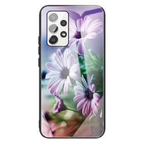 Θήκη Samsung Galaxy A13 Λουλούδια Από Σκληρυμένο Γυαλί