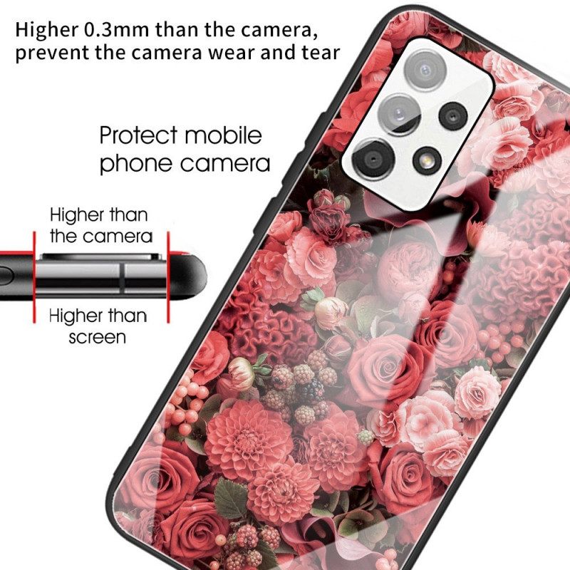 Θήκη Samsung Galaxy A13 Rose Flowers Tempered Glass