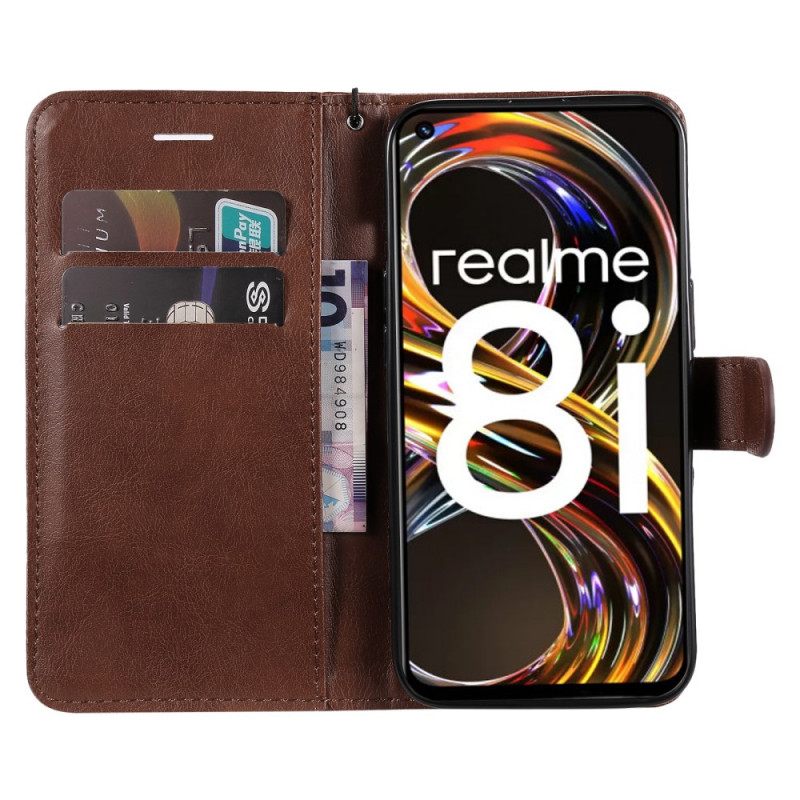 δερματινη θηκη Realme 8i με κορδονι Δερμάτινο Εφέ Strappy