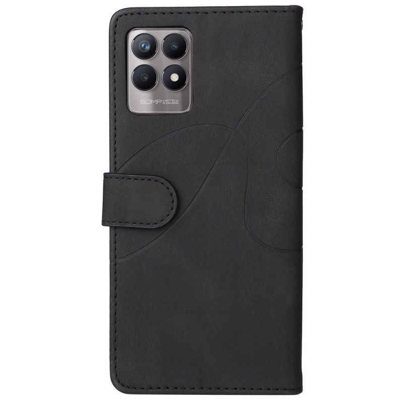 Κάλυμμα Realme 8i Δίχρωμο Signature Faux Leather