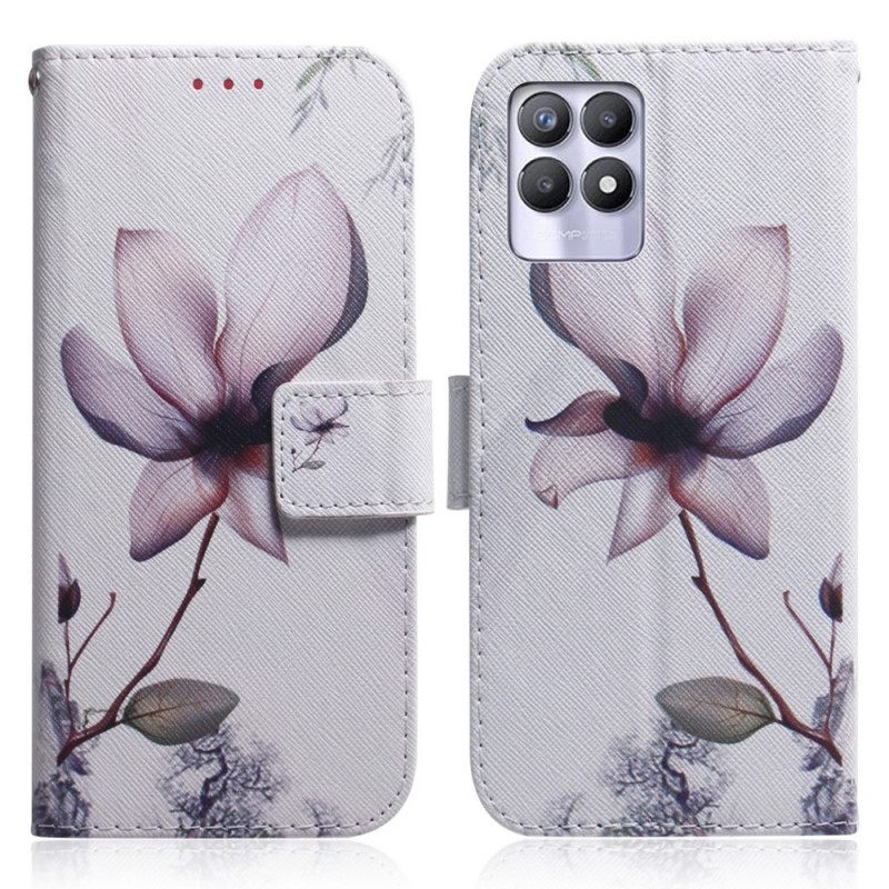 Κάλυμμα Realme 8i Flower Dusty Pink