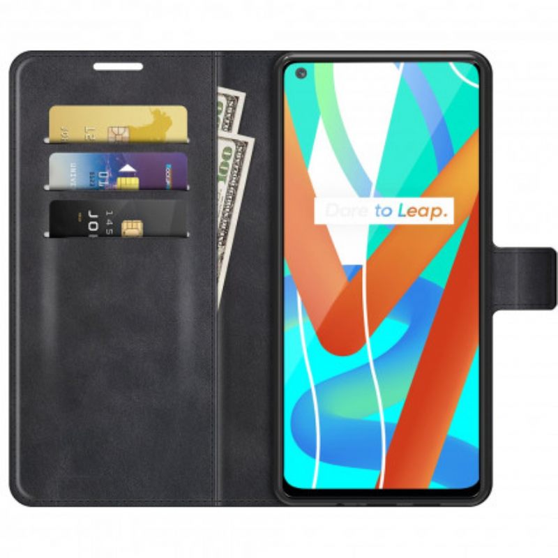 Κάλυμμα Realme 8 5G Faux Leather Slim