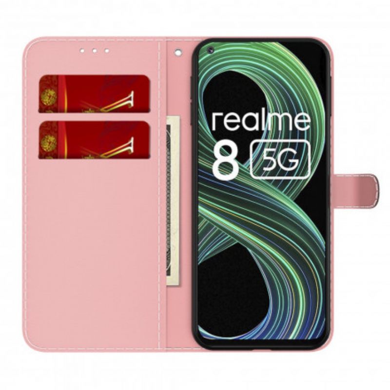 Θήκη Flip Realme 8 5G Ακουαρέλα