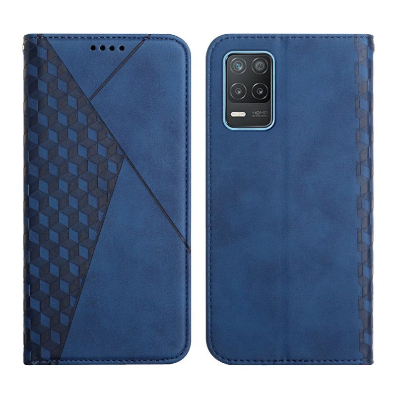 θηκη κινητου Realme 8 5G Θήκη Flip Εφέ Geo Leather