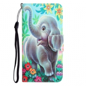 Κάλυμμα Samsung Galaxy A34 5G με κορδονι Happy Elephant In Thong