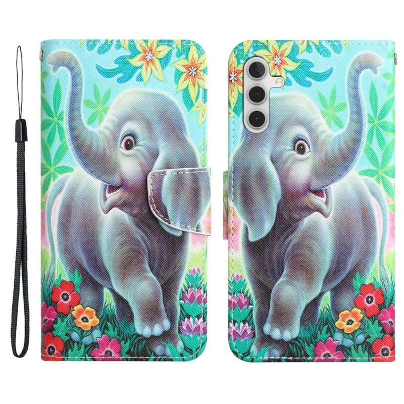 Κάλυμμα Samsung Galaxy A34 5G με κορδονι Happy Elephant In Thong