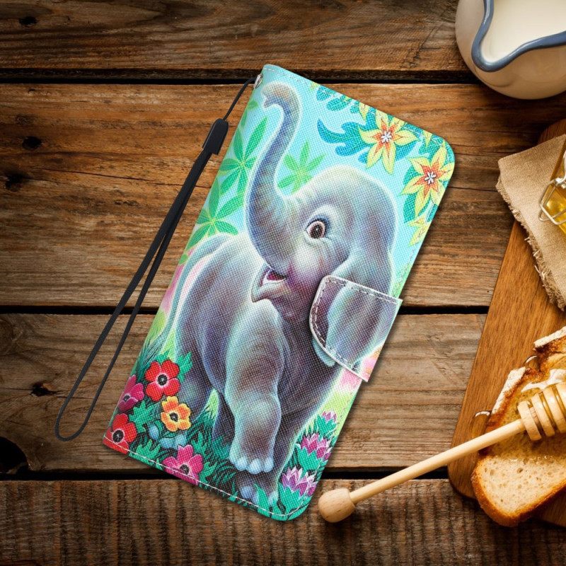 Κάλυμμα Samsung Galaxy A34 5G με κορδονι Happy Elephant In Thong