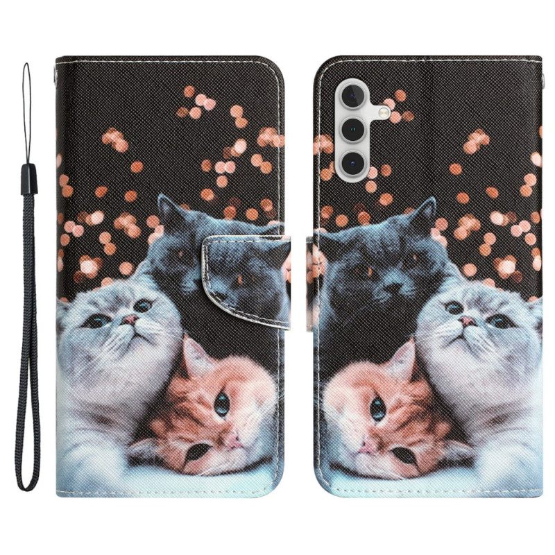 Κάλυμμα Samsung Galaxy A34 5G με κορδονι Μόνο Thong Cats