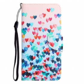 Κάλυμμα Samsung Galaxy A34 5G με κορδονι Strappy Hearts Rain