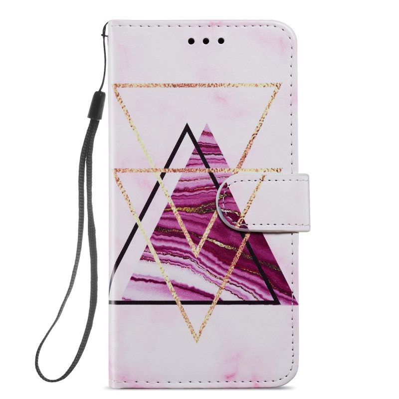 Κάλυμμα Samsung Galaxy A34 5G με κορδονι Strappy Marble Style