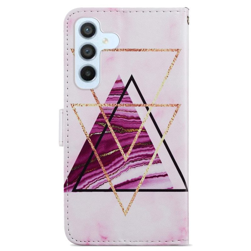 Κάλυμμα Samsung Galaxy A34 5G με κορδονι Strappy Marble Style