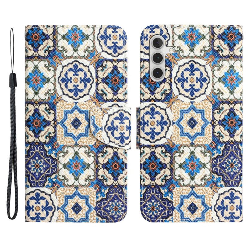 Κάλυμμα Samsung Galaxy A34 5G με κορδονι Strappy Patchwork