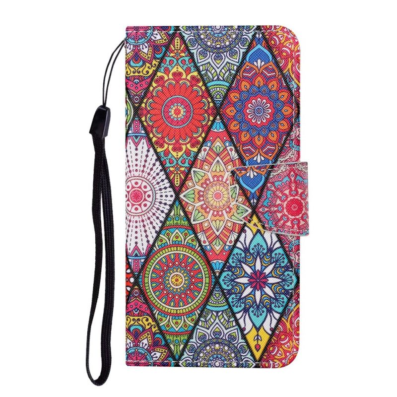 Κάλυμμα Samsung Galaxy A34 5G με κορδονι Strappy Patchwork