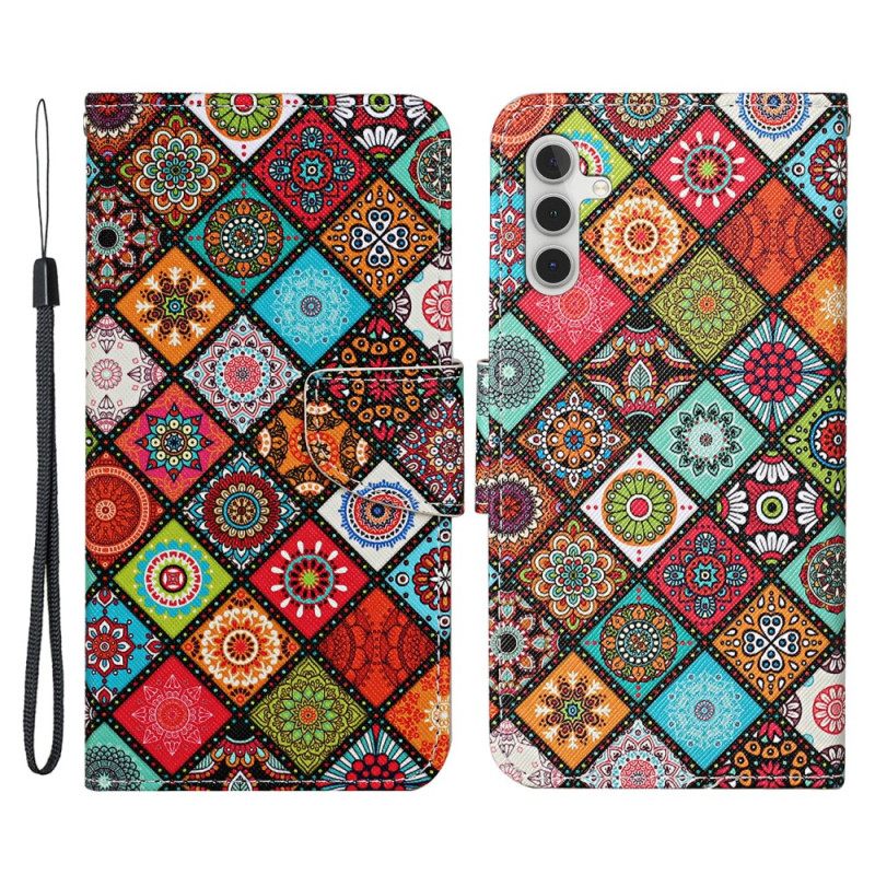 Κάλυμμα Samsung Galaxy A34 5G με κορδονι Strappy Patchwork