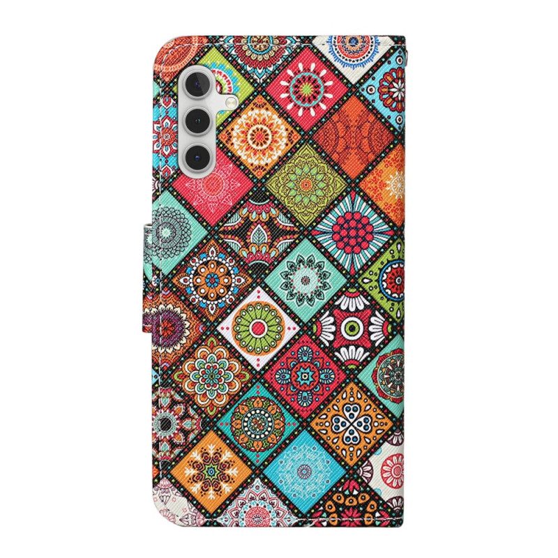 Κάλυμμα Samsung Galaxy A34 5G με κορδονι Strappy Patchwork