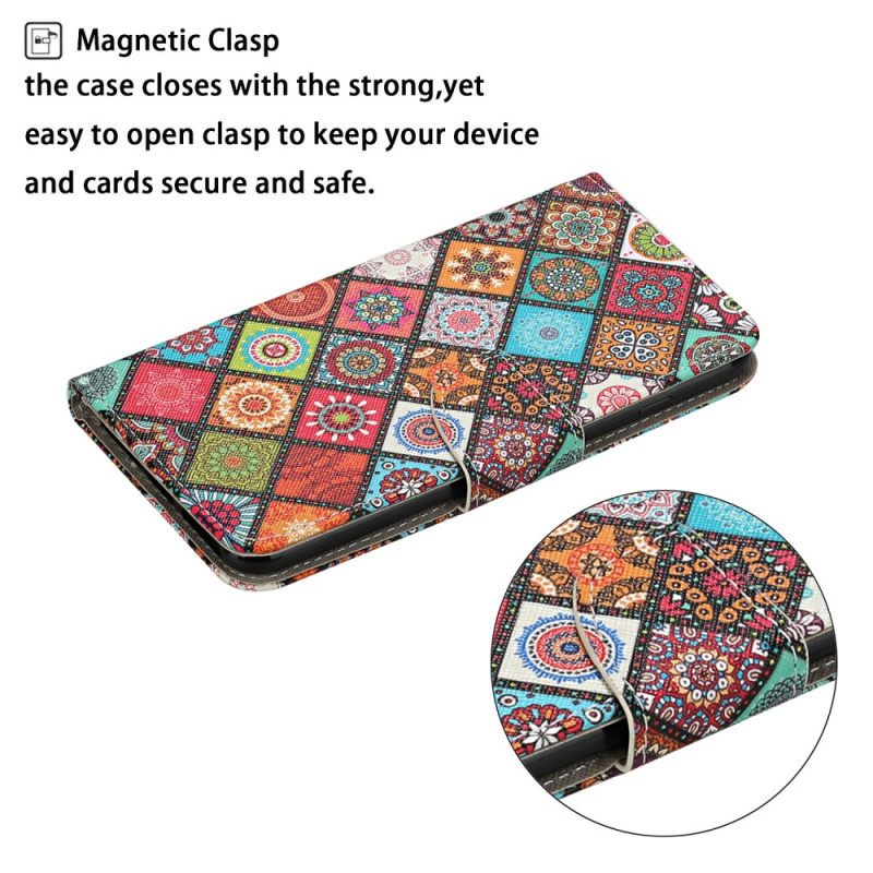 Κάλυμμα Samsung Galaxy A34 5G με κορδονι Strappy Patchwork