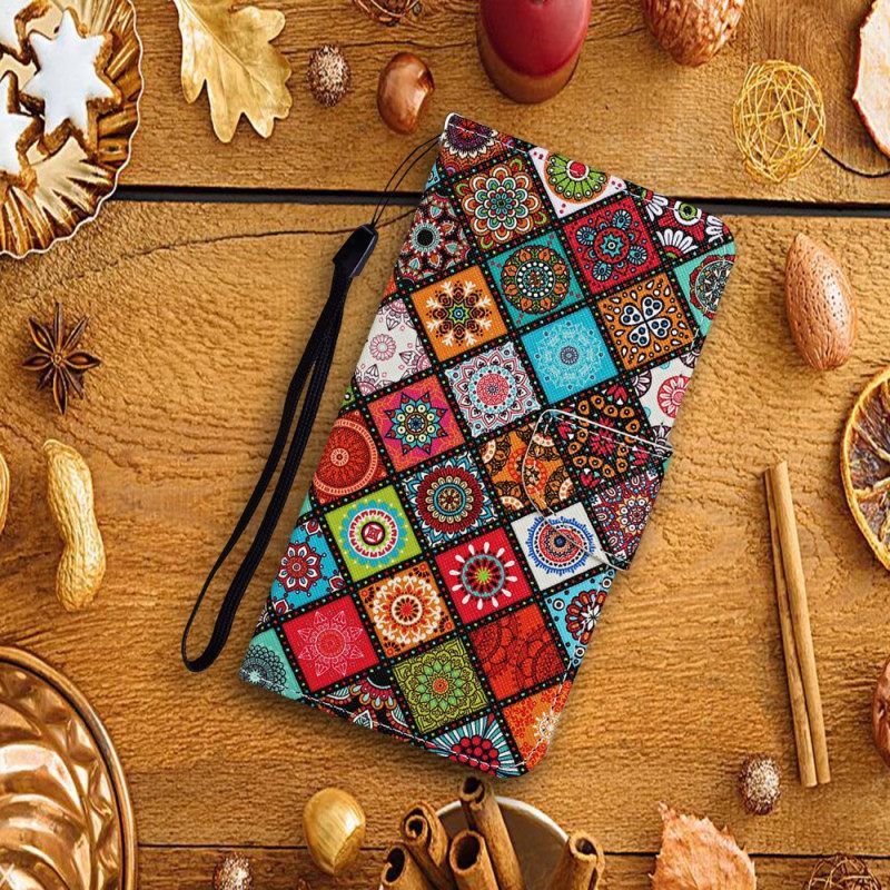 Κάλυμμα Samsung Galaxy A34 5G με κορδονι Strappy Patchwork